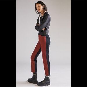 Anthropologie Maeve Colorblocked Straight Pants